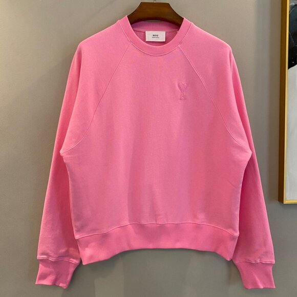 Ami Crew Neck Long Sleeve Sweatshirt - Picture 1 of 8